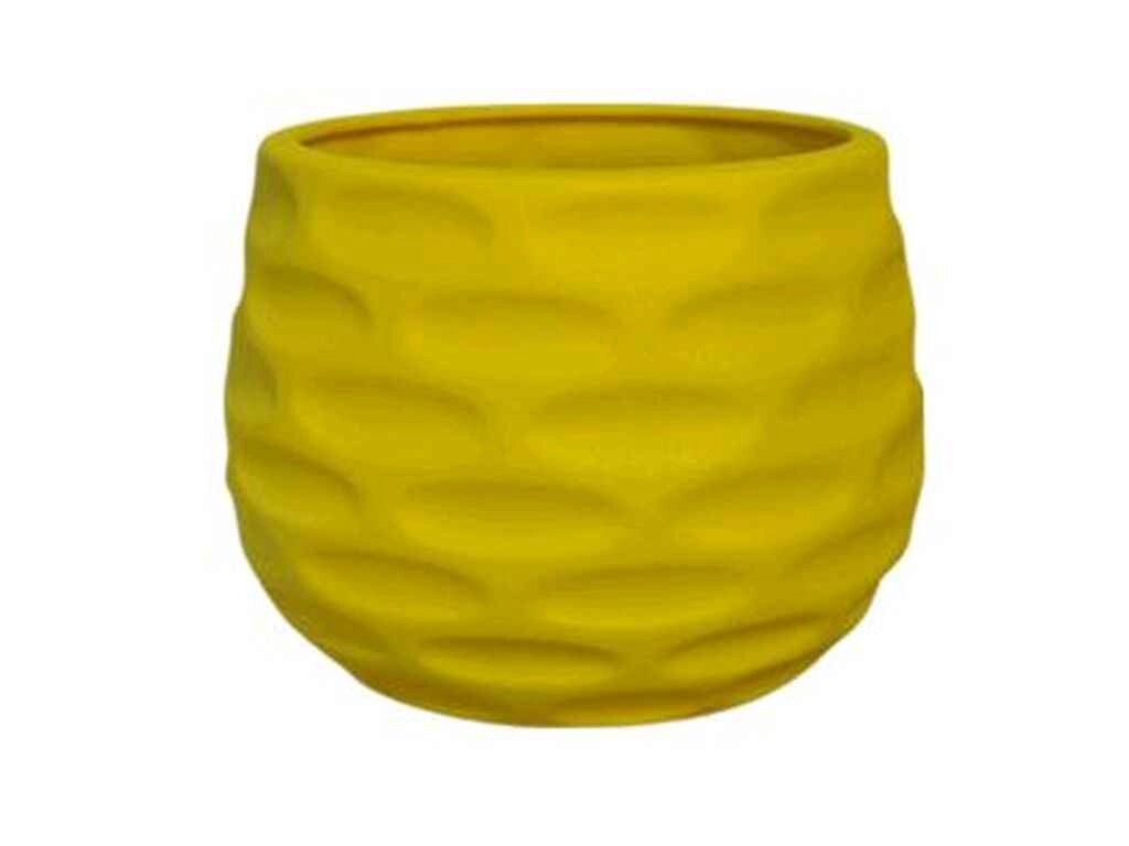 Горщик керамічний Соти мат (кашпо) 1,6л лимон ТМ Artel Keramist від компанії інтернет-магазин "БИТПРОМТОРГ" - фото 1