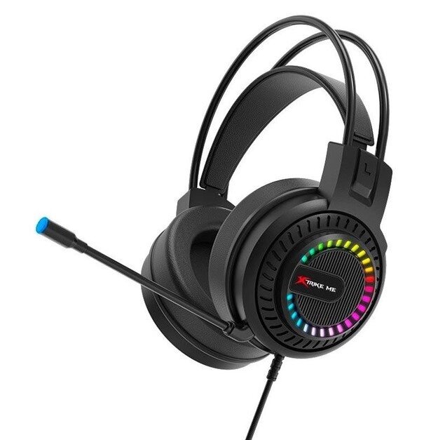 Ігрові геймерські навушники XTRIKE ME RGB HP-318 з мікрофоном і RGB підсвіткою від компанії інтернет-магазин "БИТПРОМТОРГ" - фото 1