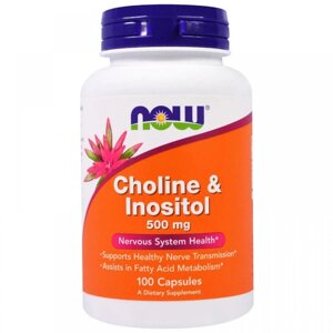 Інозитол NOW foods choline & inositol 100 caps