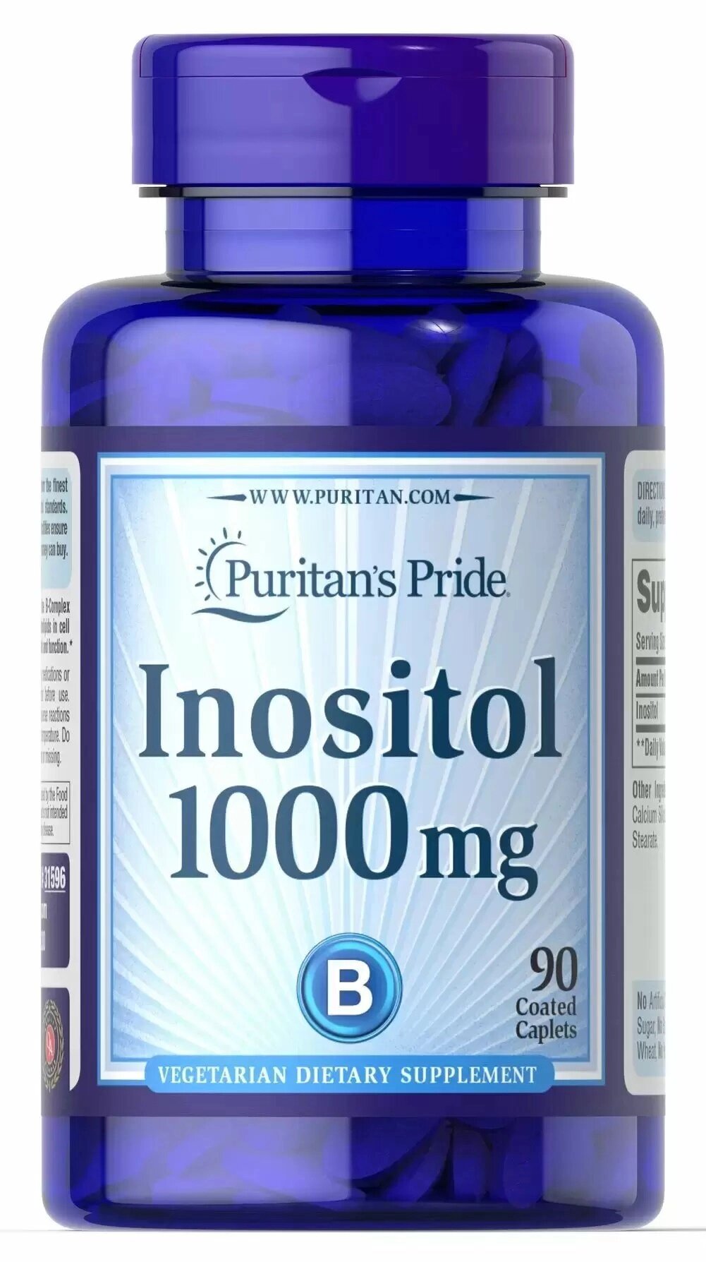 Інозитол Puritan's Pride Inositol 1000 mg 90 Caplets від компанії інтернет-магазин "БИТПРОМТОРГ" - фото 1