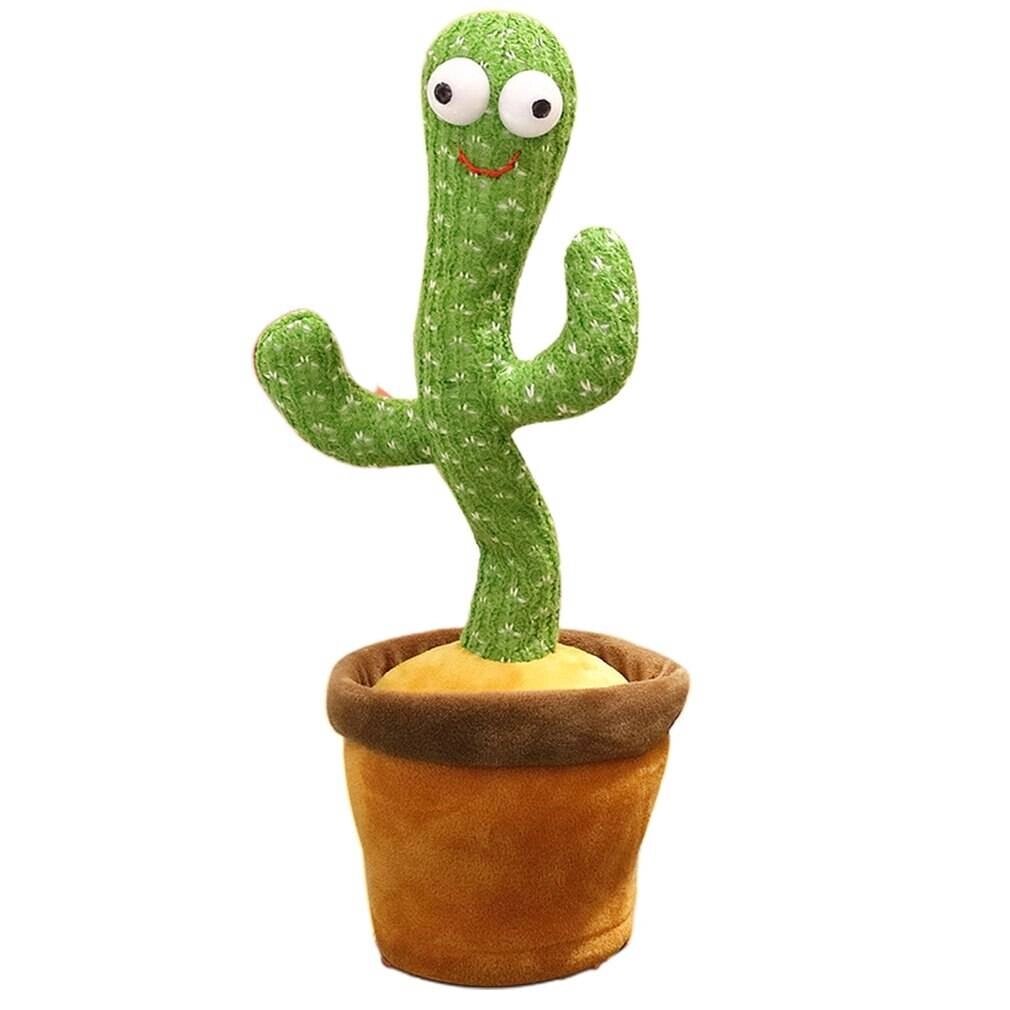 Інтерактивний плюшевий танцюючий кактус Funny Toys Dancing Light Cactus з різнобарвним підсвічуванням від компанії інтернет-магазин "БИТПРОМТОРГ" - фото 1