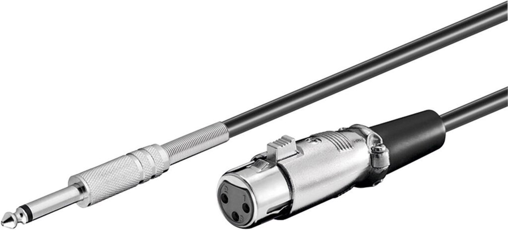 Кабель аудіо-адаптер Goobay XLR 3p-Jack 6.3mm F/M  6.0m Mono Metal корпус (75.05.0710) від компанії інтернет-магазин "БИТПРОМТОРГ" - фото 1