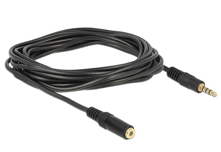 Кабель аудіо-подовжувач Delock Jack 3.5mm 4pin M/F  3.0m AWG24 AUX Gold чорний (70.08.4668) від компанії інтернет-магазин "БИТПРОМТОРГ" - фото 1