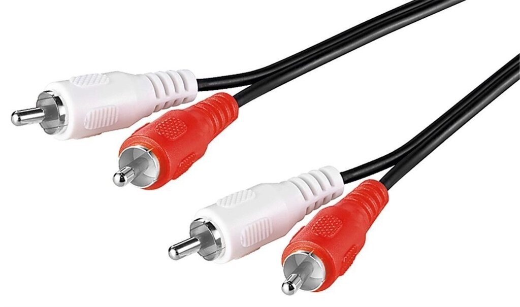 Кабель аудіо-сигнальний Delock RCA 2x2 M/M  1.5m AWG30 Red/White чорний (70.08.4003) від компанії інтернет-магазин "БИТПРОМТОРГ" - фото 1