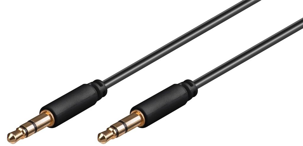 Кабель аудіо-сигнальний Goobay Jack 3.5mm 3pin M/M  0.5m прямий Shielded AWG28 D=2.6mm Cu чорний (75.06.9116) від компанії інтернет-магазин "БИТПРОМТОРГ" - фото 1