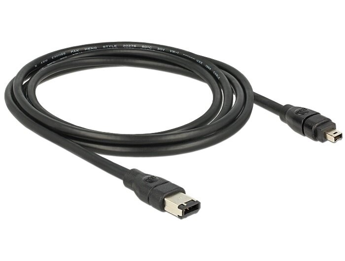 Кабель Delock FireWire 4p-6p M/M  1.8m AWG28 D=5.5mm 400Mbps Чорний (70.08.2577) від компанії інтернет-магазин "БИТПРОМТОРГ" - фото 1