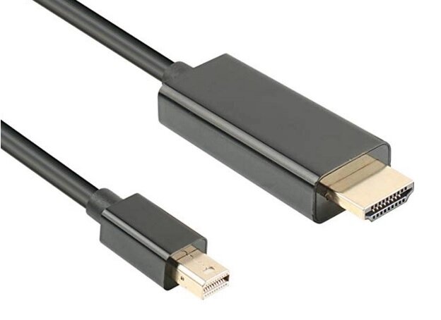 Кабель монітора-адаптер Gutbay DisplayPort mini-HDMI M/M (HDMIекран)  2.0m v1.1 1080p D=5.0mm Gold чорний (78.01.2831) від компанії інтернет-магазин "БИТПРОМТОРГ" - фото 1