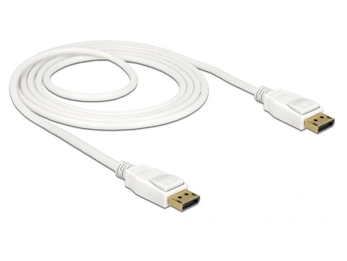 Кабель монітора-сигнальний Delock DisplayPort M/M  1.5m v1.2 4K@60Hz 19pin D=7.3mm Cu білий (70.08.5509) від компанії інтернет-магазин "БИТПРОМТОРГ" - фото 1