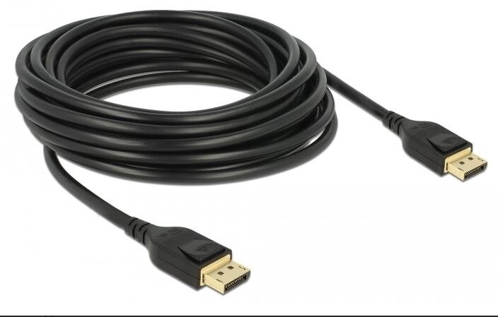 Кабель монітора-сигнальний Delock DisplayPort M/M  5.0m v1.4 8K@60Hz 19pin D=4.5mm Sert. чорний (70.08.5663) від компанії інтернет-магазин "БИТПРОМТОРГ" - фото 1