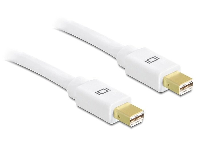 Кабель монітора-сигнальний Delock DisplayPort mini M/M  1.0m v1.2 4K@30Hz D=5.5mm Gold Cu білий (70.08.2794) від компанії інтернет-магазин "БИТПРОМТОРГ" - фото 1