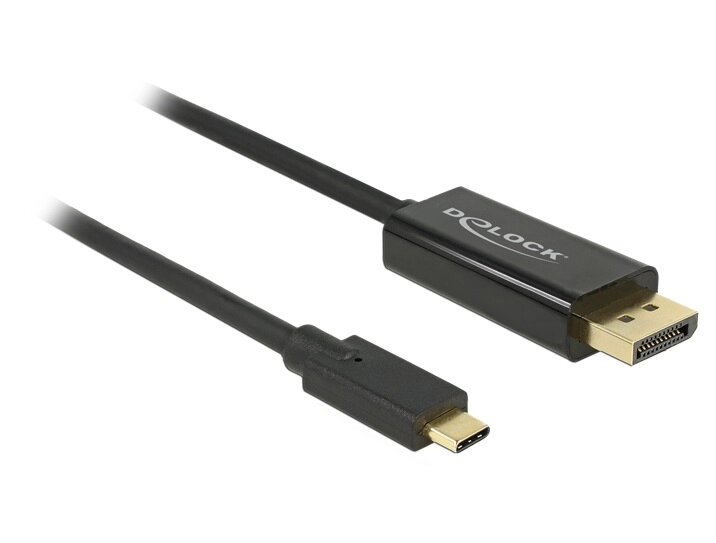 Кабель монітора-сигнальний Delock USB Type-C-DisplayPort M/M  1.0m (DP-alt-Mode) v1.2 4K@60Hz чорний (70.08.5255) від компанії інтернет-магазин "БИТПРОМТОРГ" - фото 1