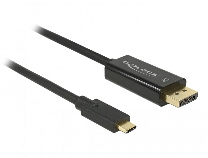 Кабель монітора-сигнальний Delock USB Type-C-DisplayPort M/M  2.0m (DP-alt-Mode) v1.2 4K@60Hz Gold чорний (70.08.5256) від компанії інтернет-магазин "БИТПРОМТОРГ" - фото 1