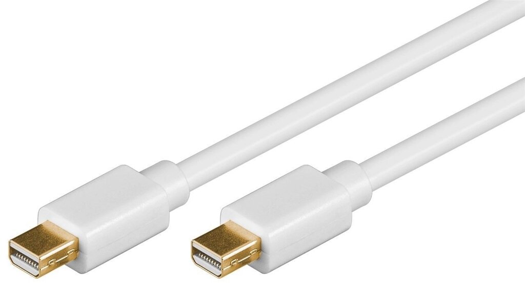 Кабель монітора-сигнальний Goobay DisplayPort mini M/M  2.0m v1.2 4K@60Hz D=5.0mm Gold білий (75.05.2851) від компанії інтернет-магазин "БИТПРОМТОРГ" - фото 1