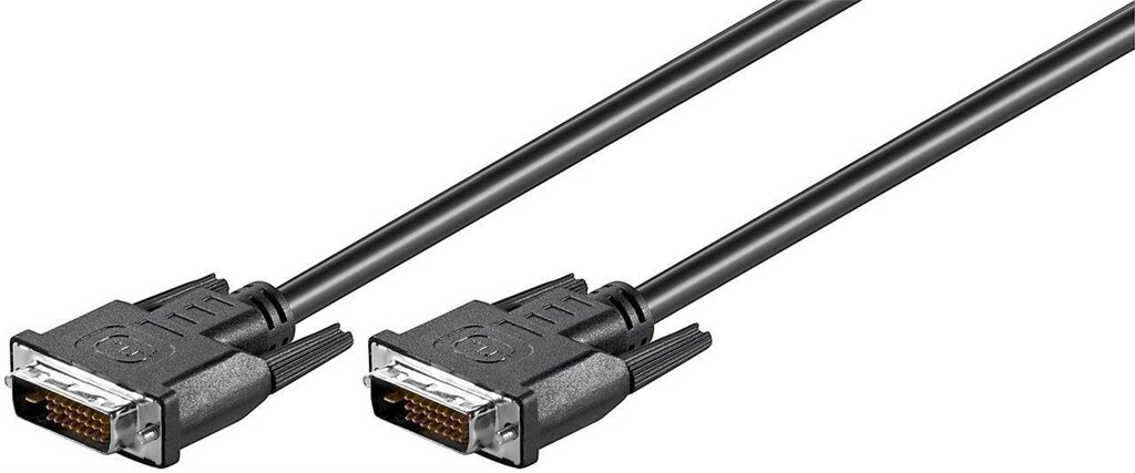 Кабель монітора-сигнальний Goobay DVI M/M  0.5m 24+1 D=7.0mm 2xShielded 1080p Cu чорний (75.09.3295) від компанії інтернет-магазин "БИТПРОМТОРГ" - фото 1