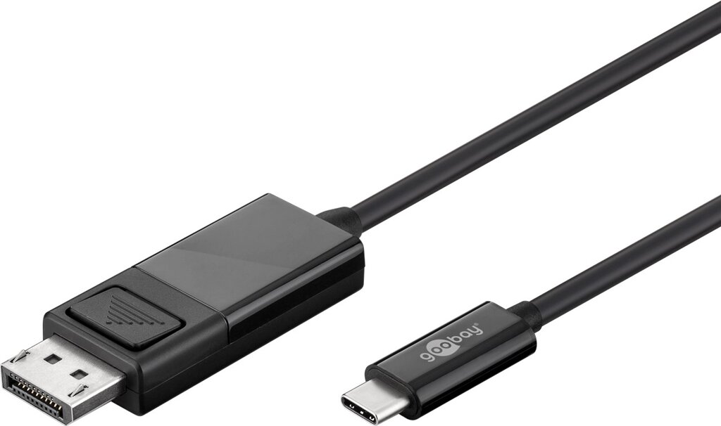 Кабель монітора-сигнальний Goobay USB Type-C-DisplayPort M/M  1.2m (USB3.1Gen2) v1.2 4K@60Hz чорний (75.05.5984) від компанії інтернет-магазин "БИТПРОМТОРГ" - фото 1