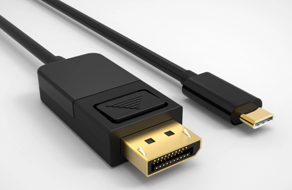 Кабель монітора-сигнальний Gutbay USB Type-C-DisplayPort M/M  1.0m (USB3.1) v1.2 4K@60Hz Cu Gold чорний (78.01.2821) від компанії інтернет-магазин "БИТПРОМТОРГ" - фото 1