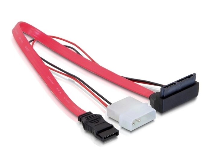 Кабель накопичувача Delock SATAmicro 16p-7p F/F +Molex 0.3m 90°вверх 5V/3.3V різнобарвний (70.08.2551) від компанії інтернет-магазин "БИТПРОМТОРГ" - фото 1