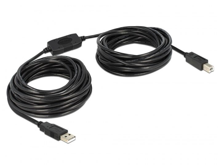 Кабель принтера Delock USB2.0 A-B M/M 10.0m Active 2xShielded (L=11m) AWG22 чорний (70.08.2915) від компанії інтернет-магазин "БИТПРОМТОРГ" - фото 1