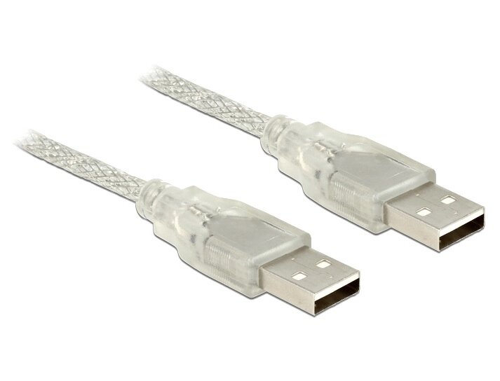 Кабель пристроїв Delock USB2.0 A M/M  0.5m 2xShielded AWG24+28 Cu Ferrite прозорий (70.08.3886) від компанії інтернет-магазин "БИТПРОМТОРГ" - фото 1