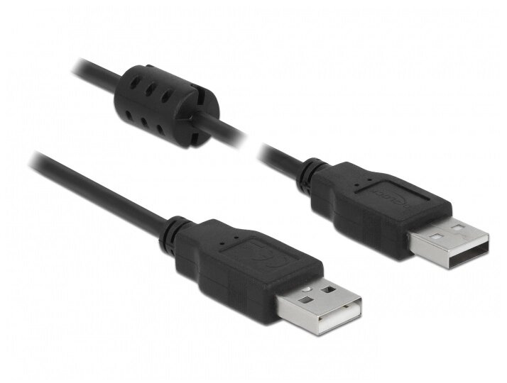 Кабель пристроїв Delock USB2.0 A M/M  0.5m AWG24+28 2xShielded D=4.0mm F Cu чорний (70.08.4888) від компанії інтернет-магазин "БИТПРОМТОРГ" - фото 1