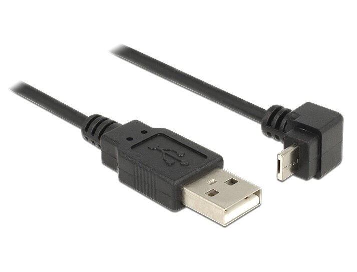 Кабель пристроїв Delock USB2.0 A-microA M/M  3.0m 90° AWG28 D=3.5mm чорний (70.08.2389) від компанії інтернет-магазин "БИТПРОМТОРГ" - фото 1