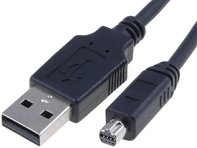 Кабель пристроїв Delock USB2.0 A-mini 8p M/M 1.5m Nikon UC-E1 D=3.5mm Ferrite чорний (70.08.2218) від компанії інтернет-магазин "БИТПРОМТОРГ" - фото 1