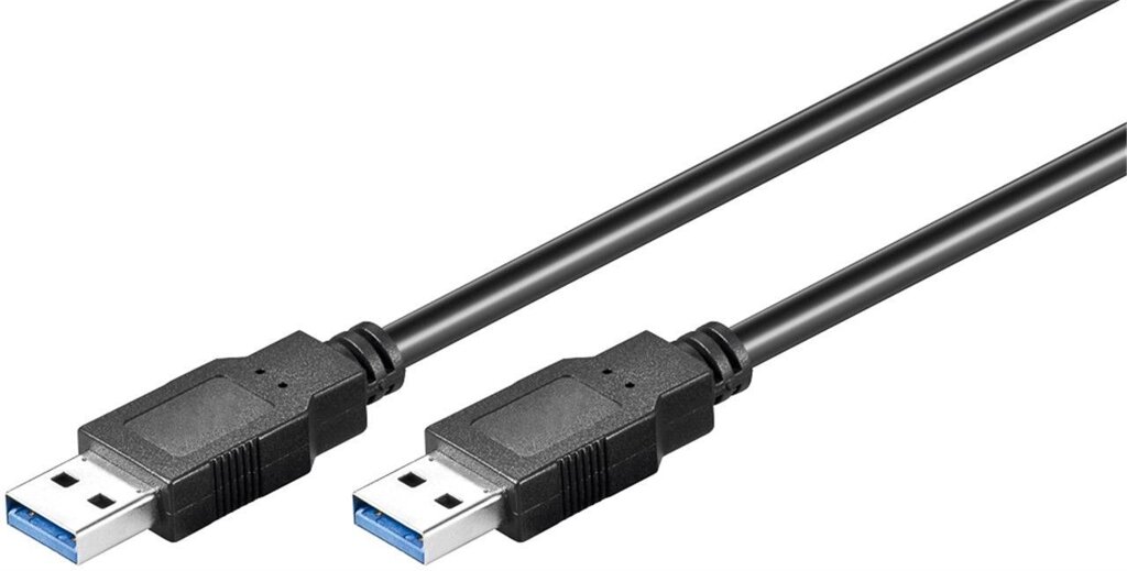 Кабель пристроїв Goobay USB3.0 A M/M  0.5m AWG28 3xShielded D=5.5mm Gold Cu чорний (75.09.5716) від компанії інтернет-магазин "БИТПРОМТОРГ" - фото 1