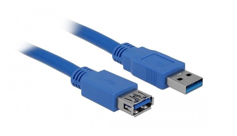 Кабель пристроїв-подовжувач Delock USB3.0 A M/F  1.0m AWG24+28 D=5.5mm Cu синій (70.08.2538) від компанії інтернет-магазин "БИТПРОМТОРГ" - фото 1