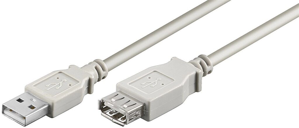 Кабель пристроїв-подовжувач Goobay USB2.0 A M/F  1.8m AWG24+28 2xShielded D=4.5mm Cu сірий (75.05.0960) від компанії інтернет-магазин "БИТПРОМТОРГ" - фото 1