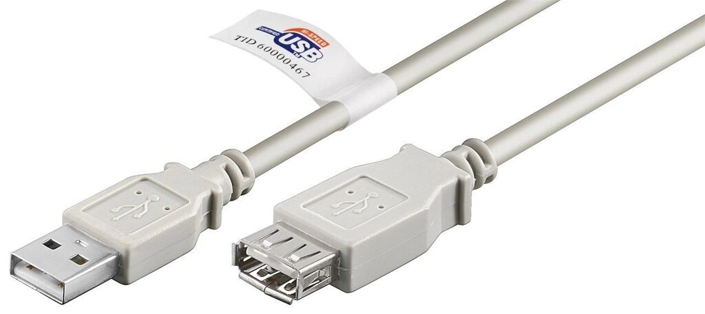 Кабель пристроїв-подовжувач Goobay USB2.0 A M/F  3.0m AWG24+28 2xShielded Cu Certyfic. сірий (75.06.8915) від компанії інтернет-магазин "БИТПРОМТОРГ" - фото 1