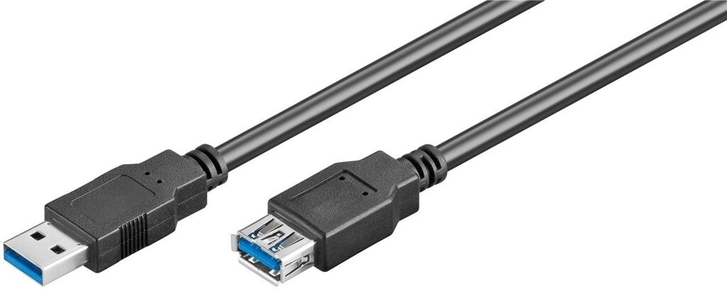 Кабель пристроїв-подовжувач Goobay USB3.0 A M/F  3.0m AWG28 3xShielding Cu чорний (75.09.3999) від компанії інтернет-магазин "БИТПРОМТОРГ" - фото 1