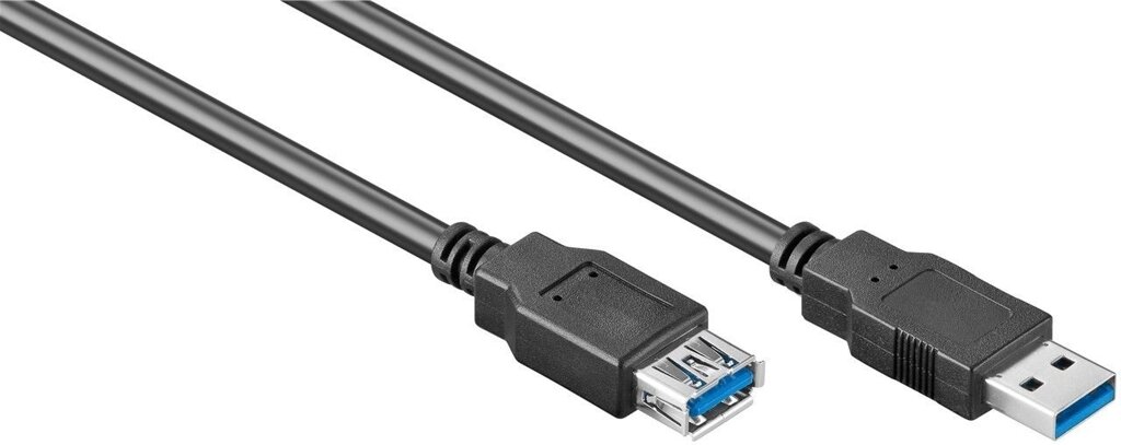 Кабель пристроїв-подовжувач Lucom USB3.0 A M/F  5.0m AWG28 3xShielding Cu чорний (25.02.5119) від компанії інтернет-магазин "БИТПРОМТОРГ" - фото 1