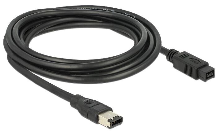 Кабель відео-сигнальний Delock FireWire 9p-6p M/M  3.0m AWG24+28 D=6.0mm 400Mbps чорний (70.08.2597) від компанії інтернет-магазин "БИТПРОМТОРГ" - фото 1