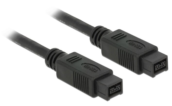 Кабель відео-сигнальний Delock FireWire 9p M/M  2.0m AWG24+28 Shielded D=6.0mm 800Mbp чорний (70.08.2599) від компанії інтернет-магазин "БИТПРОМТОРГ" - фото 1