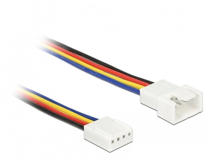 Кабель живлення-подовжувач Delock FanPower 4p M/F 1.0m PWM AWG22 різнобарвний (70.08.5364) від компанії інтернет-магазин "БИТПРОМТОРГ" - фото 1