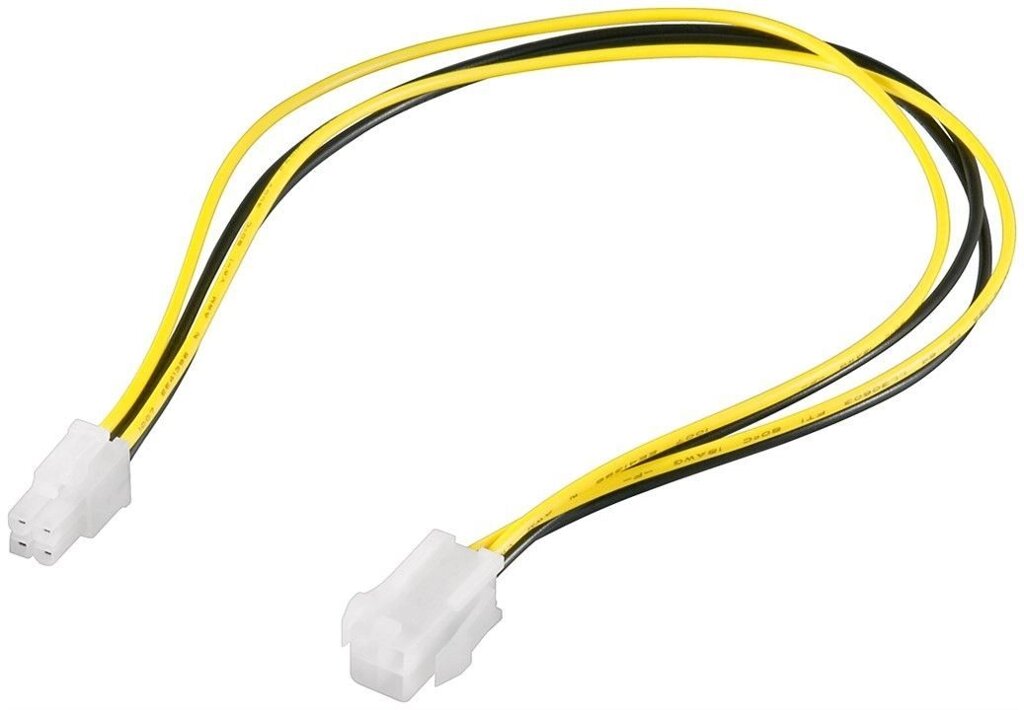 Кабель живлення-подовжувач Goobay ATX (EPS) 4p M/F 0.40m AWG23(75.05.1359) від компанії інтернет-магазин "БИТПРОМТОРГ" - фото 1