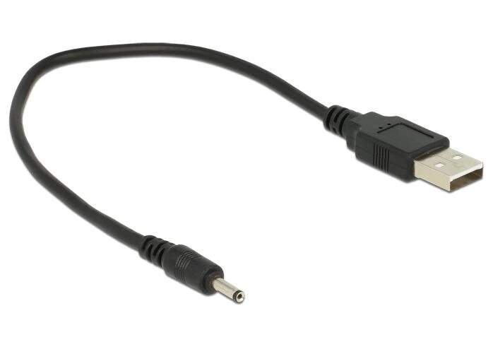 Кабель живлення пристроїв Delock USB2.0 A-Jack DC M/M 3.0x1.1mm Power 0.27m AWG28 чорний (70.08.3793) від компанії інтернет-магазин "БИТПРОМТОРГ" - фото 1