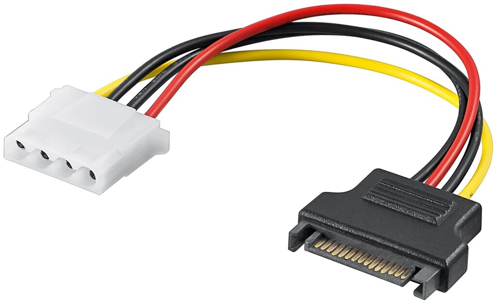 Кабель живлення внутрішній Goobay MoleX-SATA 15p F/M 0.17m (75.03.4634) від компанії інтернет-магазин "БИТПРОМТОРГ" - фото 1