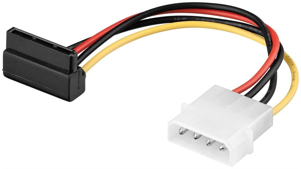 Кабель живлення внутрішній Goobay MoleX-SATA 15p M/F 0.13m SATA 90°вверх (75.09.3030) від компанії інтернет-магазин "БИТПРОМТОРГ" - фото 1