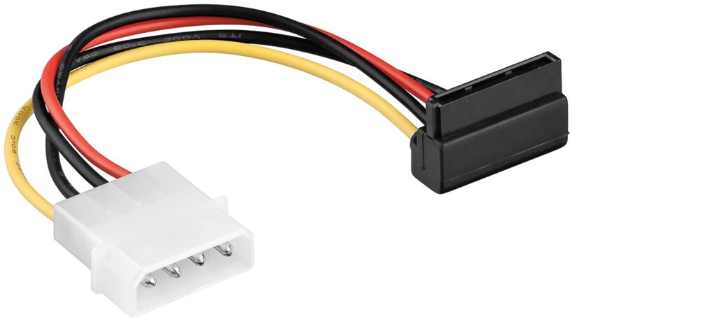 Кабель живлення внутрішній Lucom MoleX-SATA 15p M/F 0.15m SATA 90°вниз Latch (62.09.8140) від компанії інтернет-магазин "БИТПРОМТОРГ" - фото 1