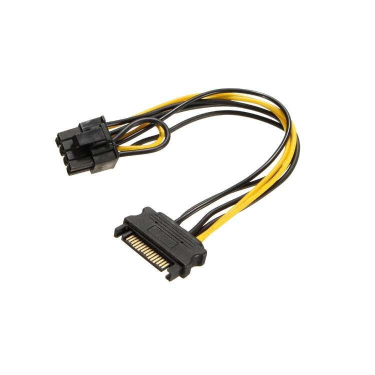 Кабель живлення внутрішній Lucom PCIePower 8p-SATA 15p M/M 0.20m AWG18 (8/6pin) 6+2pin (62.09.8017) від компанії інтернет-магазин "БИТПРОМТОРГ" - фото 1