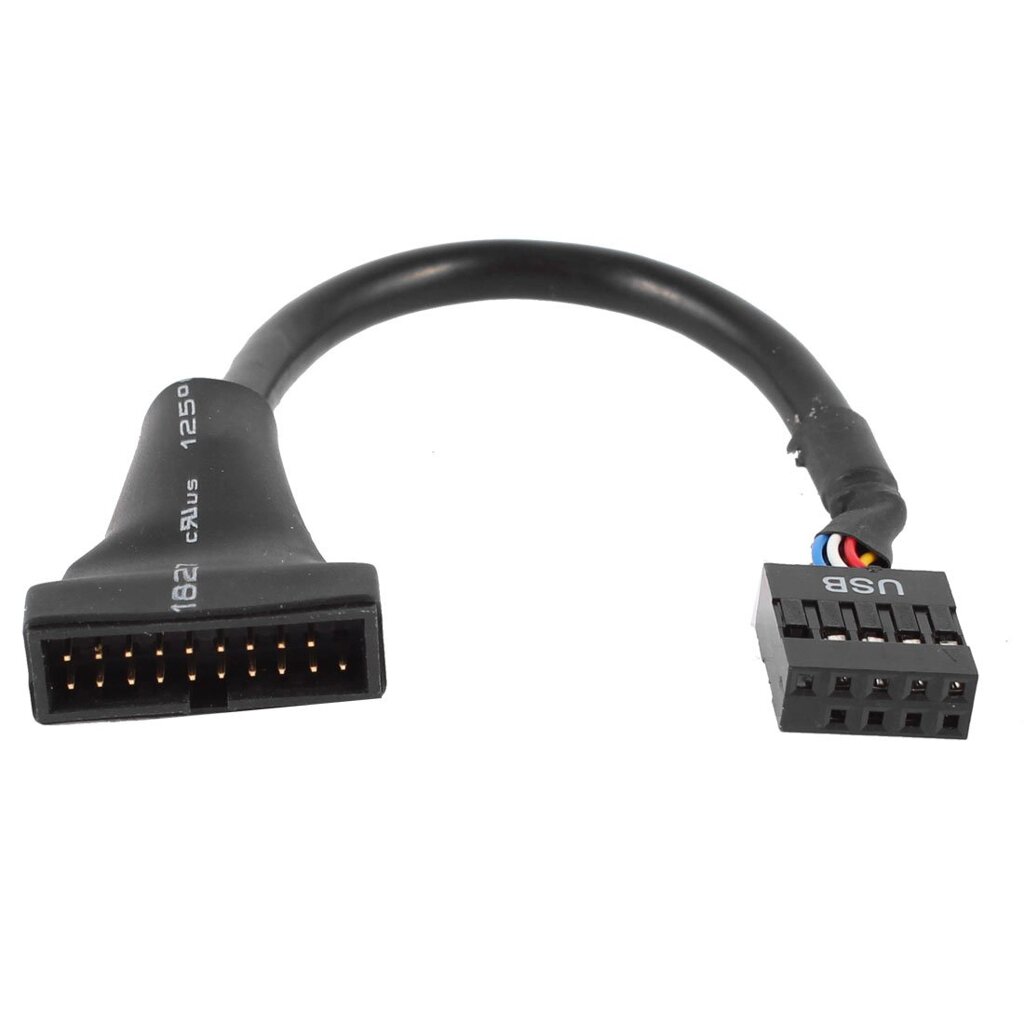 Кабель живлення внутрішній Lucom USB3.0 Pinheader-2.0 M/F (20p-9pin) 0.15m чорний (62.04.3455) від компанії інтернет-магазин "БИТПРОМТОРГ" - фото 1