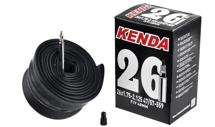 Камера Kenda 26x1.75-2.125 Presta 48мм Чорний (O-D-0042) від компанії інтернет-магазин "БИТПРОМТОРГ" - фото 1