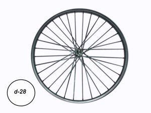 Колесо на велосипед d-28 переднє посилене хром ТМ КОЛЕСО