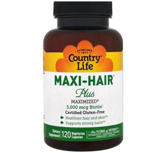 Комплекс для шкіри, волосся, нігтів Country Life Maxi-Hair 120 Caps