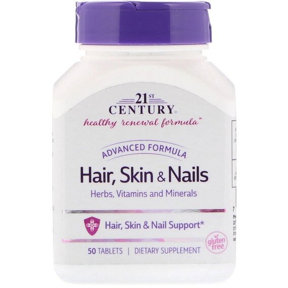 Комплекс для шкіри, волосся, нігтів 21st Century Hair, Skin & Nails, Advanced Formula 50 Tabs від компанії інтернет-магазин "БИТПРОМТОРГ" - фото 1