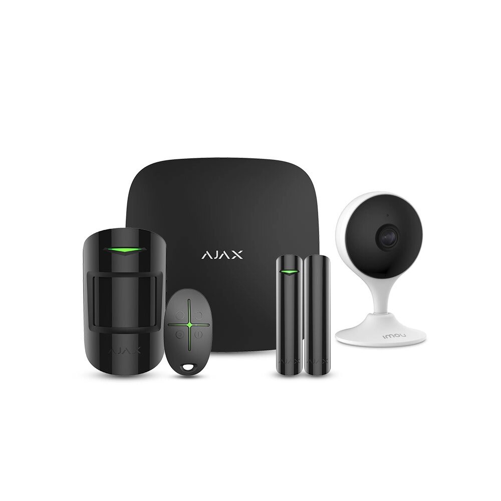 Комплект бездротової сигналізації Ajax StarterKit black + IP-відеокамера 2 Мп IMOU Cue 2 (IPC-C22EP-A) з Wi-Fi від компанії інтернет-магазин "БИТПРОМТОРГ" - фото 1