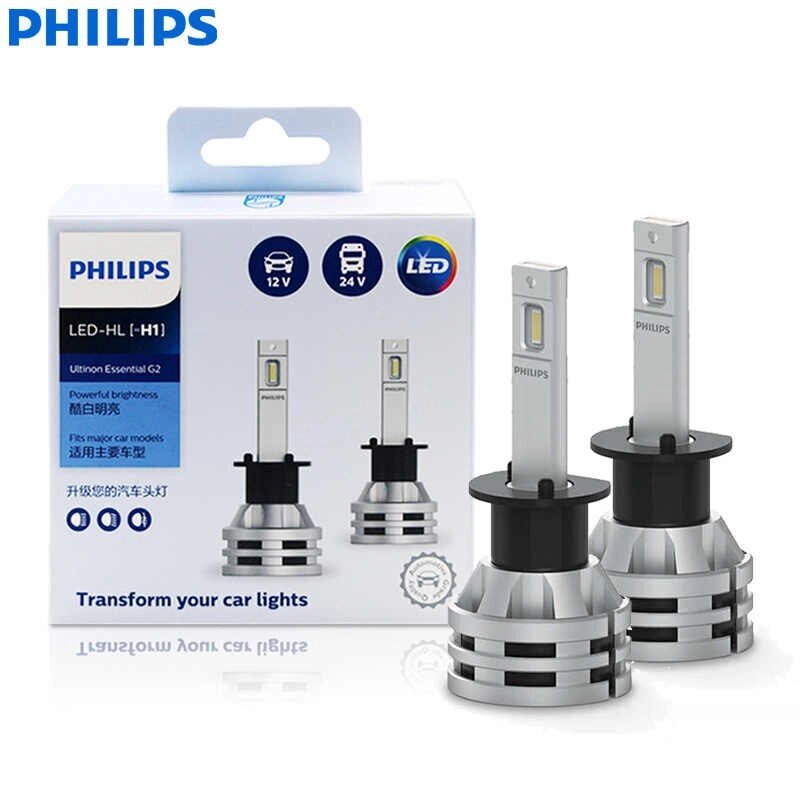 Комплект діодних ламп PHILIPS 11258UE2X2 H1 19W 12-24V Ultinon Essential G2 6500K від компанії інтернет-магазин "БИТПРОМТОРГ" - фото 1