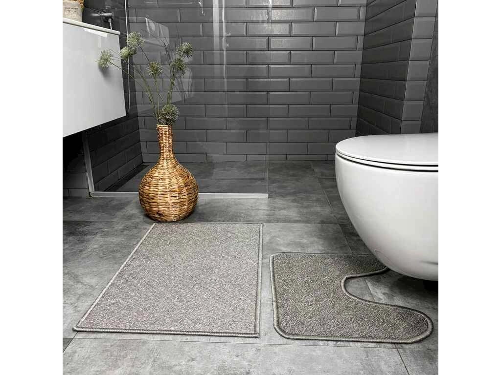 Комплект килимків для ванної кімнати 44*7044*40см сірий поліпропіленовий ТМ DARIANA від компанії інтернет-магазин "БИТПРОМТОРГ" - фото 1