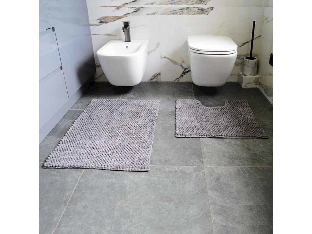 Комплект килимків для ванної кімнати 55*5050*80см тепло-сірий АНАНАС ТМ DARIANA від компанії інтернет-магазин "БИТПРОМТОРГ" - фото 1